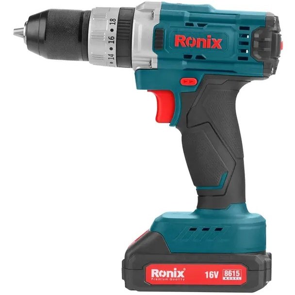 دریل شارژِی چکشی 16 ولت Ronix مدل 8615